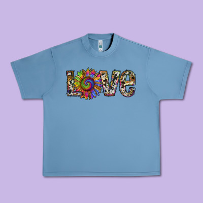 Tie Dye Sunflower Love Urban Heavy Tee Designed By Ranaportraitstore