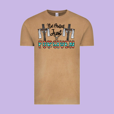 No Perfect Just Forgiven Vintage Tee Designed By Cowhidedigitalart