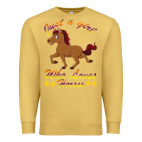 Antique Gold Just a girl who loves horses Premium Sweatshirt - Bettercallsaul