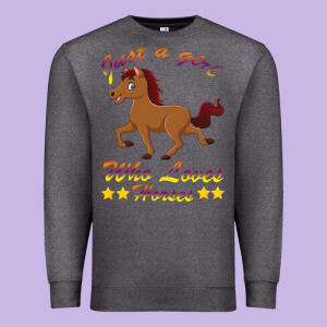 Just A Girl Who Loves Horses Premium Sweatshirt Designed By Bettercallsaul