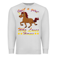 Dove Grey Just a girl who loves horses Premium Sweatshirt - Bettercallsaul