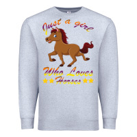 Heather Grey Just a girl who loves horses Premium Sweatshirt - Bettercallsaul