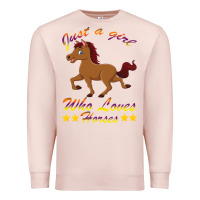 Pale Pink Just a girl who loves horses Premium Sweatshirt - Bettercallsaul