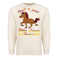 Sandshell Just a girl who loves horses Premium Sweatshirt - Bettercallsaul
