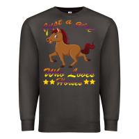 Smoke Just a girl who loves horses Premium Sweatshirt - Bettercallsaul