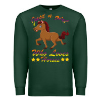 Sports Green Just a girl who loves horses Premium Sweatshirt - Bettercallsaul