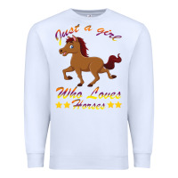 White Just a girl who loves horses Premium Sweatshirt - Bettercallsaul