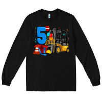 Black forklift birthday five Long Sleeve Tee - Artiststas