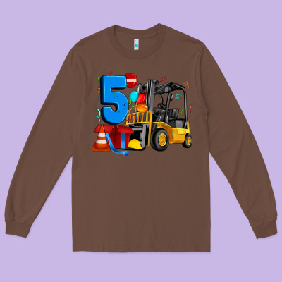 Forklift Birthday Five Long Sleeve Tee Designed By Artiststas