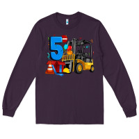 Plum forklift birthday five Long Sleeve Tee - Artiststas
