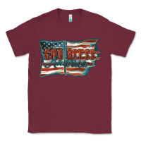 Burgundy God Bless America Classic Tee - FaDigitalArtStudio