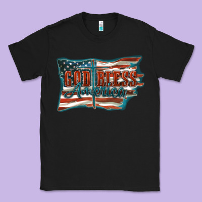 God Bless America Classic Tee Designed By Fadigitalartstudio