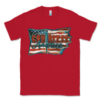 Red God Bless America Classic Tee - FaDigitalArtStudio