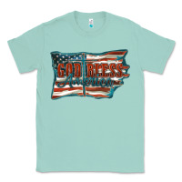 Seafoam God Bless America Classic Tee - FaDigitalArtStudio