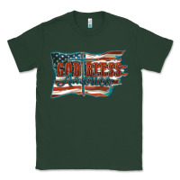Sports Green God Bless America Classic Tee - FaDigitalArtStudio