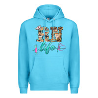 Ocean Blue western nurse rn  life Premium Hoodie - BarkalooDesign