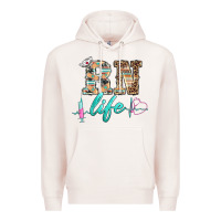Pale Pink western nurse rn  life Premium Hoodie - BarkalooDesign