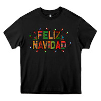 Black Feliz Navidad Heavy Core Tee - BundleAndBundleShop