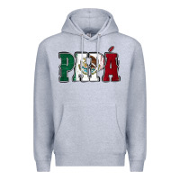 Heather Grey Mexican Flag Papá Premium Hoodie - Jasminsmagicworld