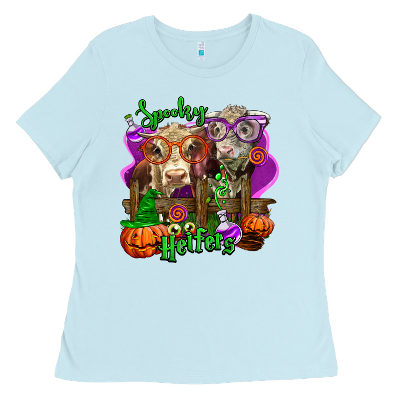 Spooky Halloween Cows Ladies Tee by LillyAllenDesigns | Teevron