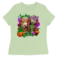 Matcha spooky halloween cows Ladies Tee - LillyAllenDesigns