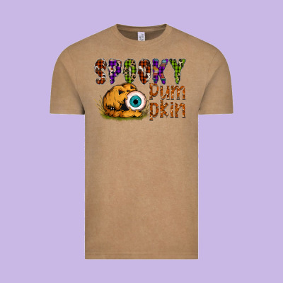 Spooky Pumpkin Vintage Tee Designed By Sublimationcraftshop