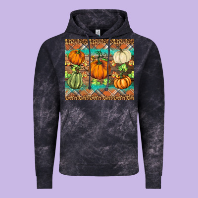 Fall Pumpkin Vintage Hoodie Designed By Barkaloodesign