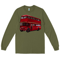Army Green double decker bus Long Sleeve Tee - Artiststas