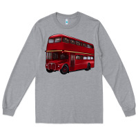 Heather Grey double decker bus Long Sleeve Tee - Artiststas