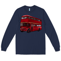 Navy double decker bus Long Sleeve Tee - Artiststas