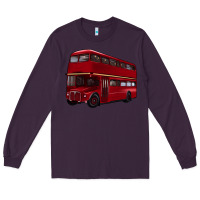 Plum double decker bus Long Sleeve Tee - Artiststas