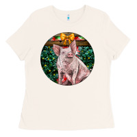 Bone christmas pig Ladies Tee - LillyAllenDesigns