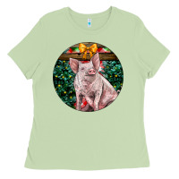 Matcha christmas pig Ladies Tee - LillyAllenDesigns