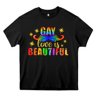 Black Gay Love Is Beautiful Pride Lgbtq Heavy Core Tee - BundleAndBundleShop