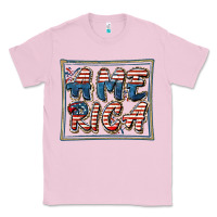 Bubblegum Pink America Classic Tee - FaDigitalArtStudio