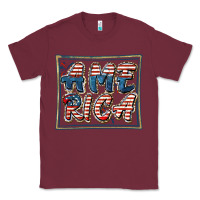 Burgundy America Classic Tee - FaDigitalArtStudio