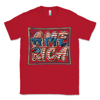 Red America Classic Tee - FaDigitalArtStudio