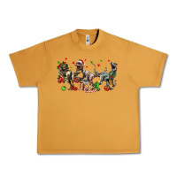 Peanut Butter Three Christmas Dinosaurs Urban Heavy Tee - LillyAllenDesigns