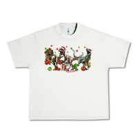 Pistachio Three Christmas Dinosaurs Urban Heavy Tee - LillyAllenDesigns