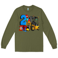 Army Green forklift birthday two Long Sleeve Tee - Artiststas