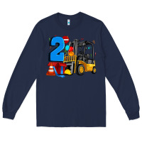 Navy forklift birthday two Long Sleeve Tee - Artiststas