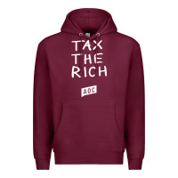 Burgundy aoc tax the rich Premium Hoodie - baoMotion