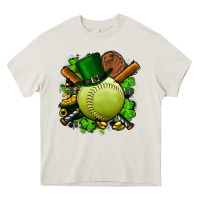 Cream st.patrick's day softball Heavy Core Tee - FaDigitalArtStudio