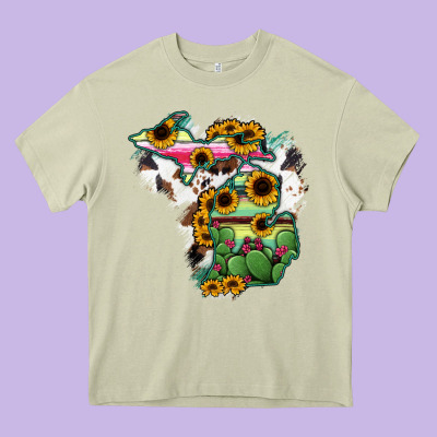 Cowhide Michigan Map Heavy Core Tee Designed By Ranaportraitstore