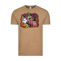 Vintage Coffee halloween pigs Vintage Tee - SublimationCraftShop