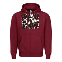 Burgundy cowhide Zipper Hoodie - RanaPortraitStore