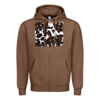 Chestnut cowhide Zipper Hoodie - RanaPortraitStore