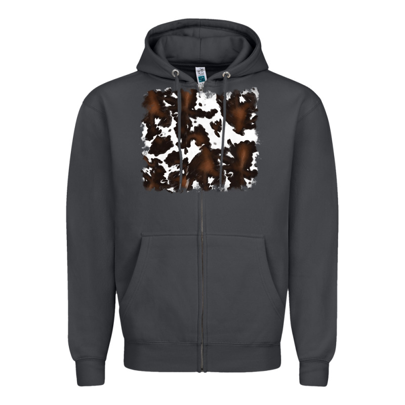 Cowhide Zipper Hoodie by RanaPortraitStore | Teevron