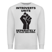 Dove Grey introverts unite seperately in your own homes Premium Sweatshirt - Bettercallsaul