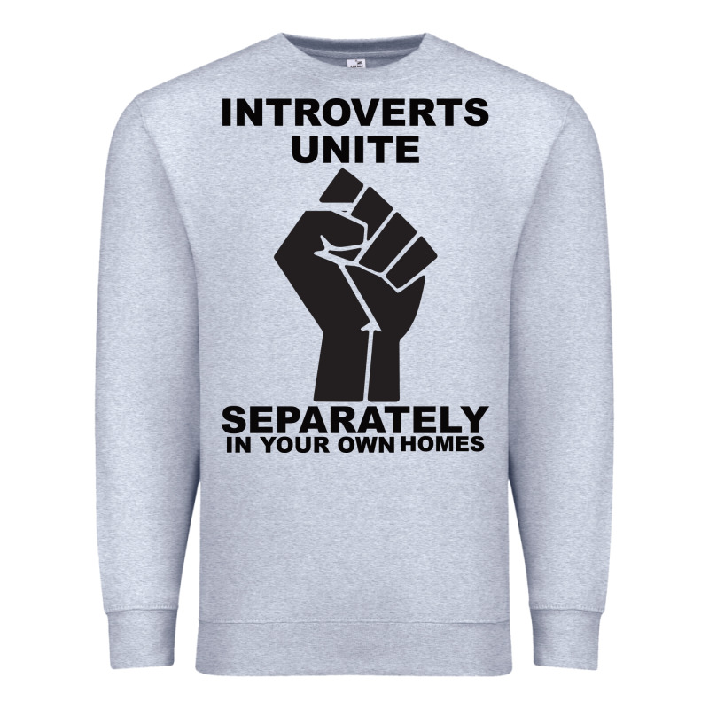 Introverts Unite Seperately In Your Own Homes Premium Sweatshirt by Bettercallsaul | Teevron